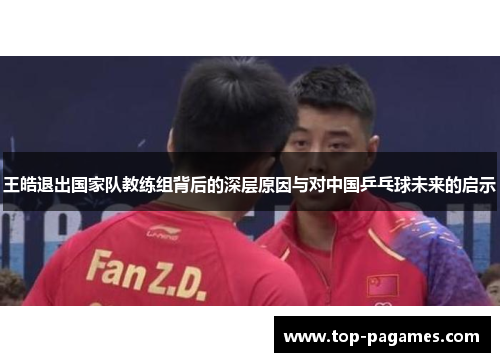 王皓退出国家队教练组背后的深层原因与对中国乒乓球未来的启示